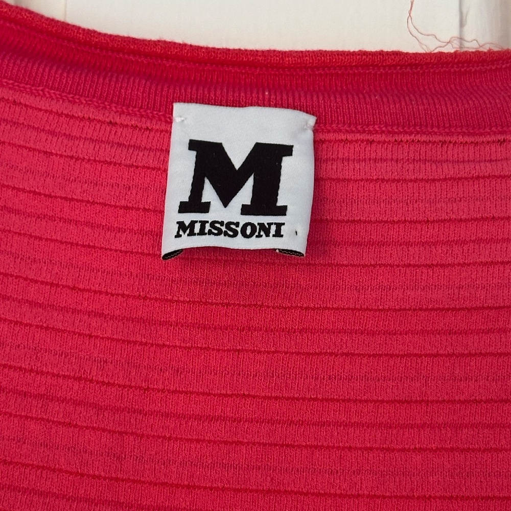 Pink/Red Missoni Striped Knit Mini Dress - Picture 7 of 9